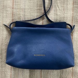 Burberry grain leather crossbody/clutch in blue